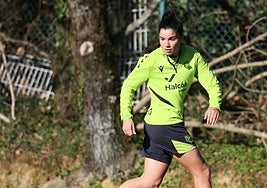 Violeta Quiles, durante un entrenamiento en Zubieta