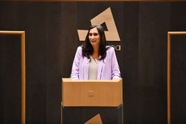La portavoz de Elkarrekin Podemos en las Juntas Generales de Gipuzkoa, Miren Echeveste.