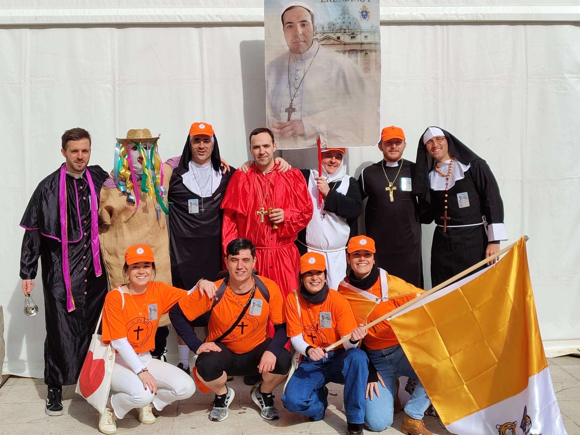 El Papa Erundino I, de fiesta en Urretxu por Carnaval