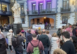 Emakumeen Nazioarteko Eguna ospatzen iaz, herriko plazan.