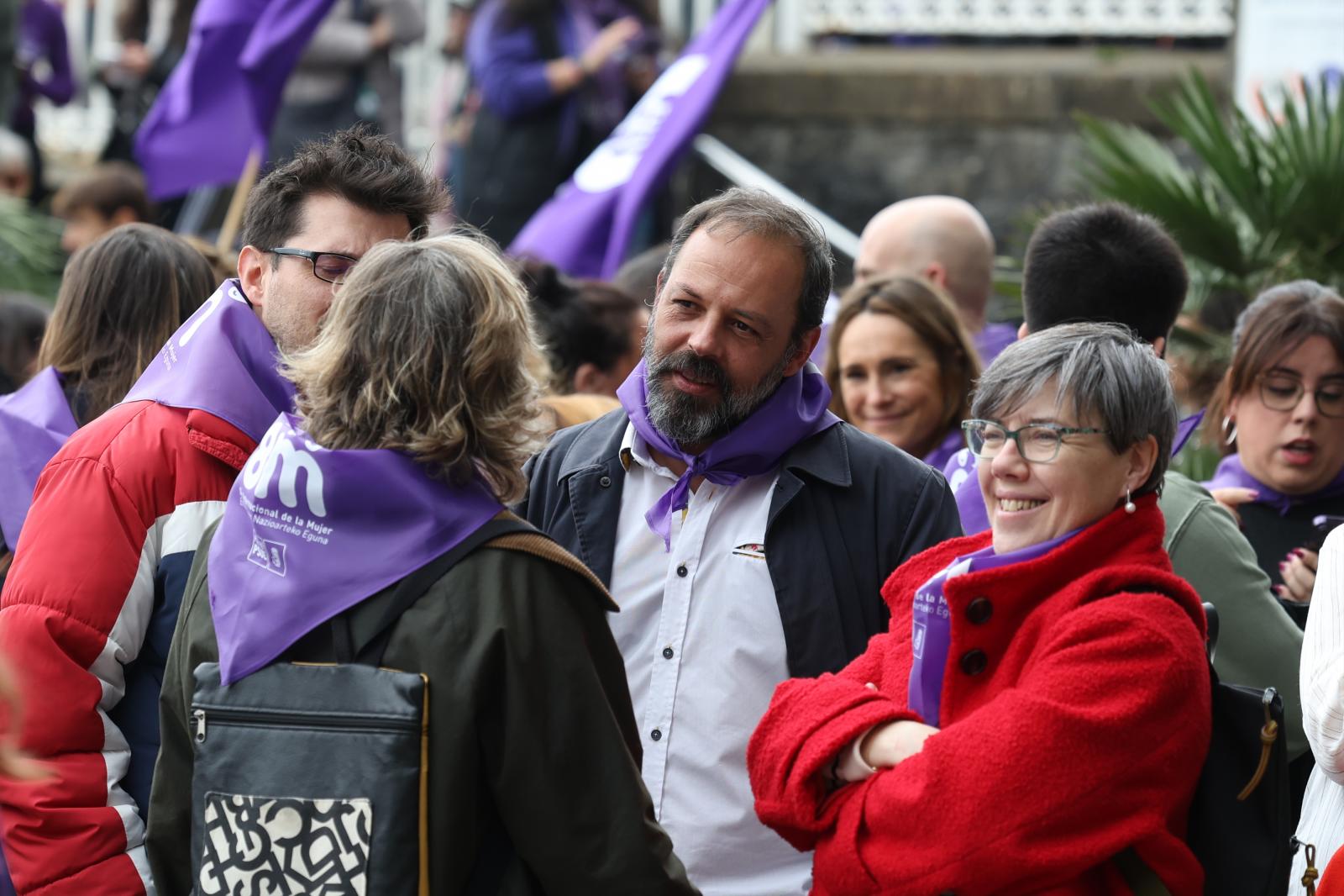 Manifestación del 8M en Donostia por la igualdad y contra el fascismo