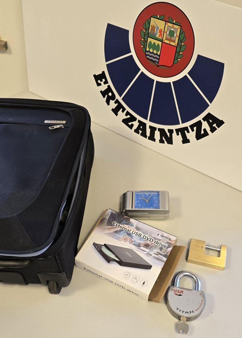 Desde sardinas en lata a palos de golf: este es el botín de la ladrona de trasteros y garajes de Debabarrena