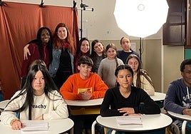 Grabación de los cuatro clips en Mariaren Lagundia para denunciar desde las redes sociales situaciones cotidianas de racismo.