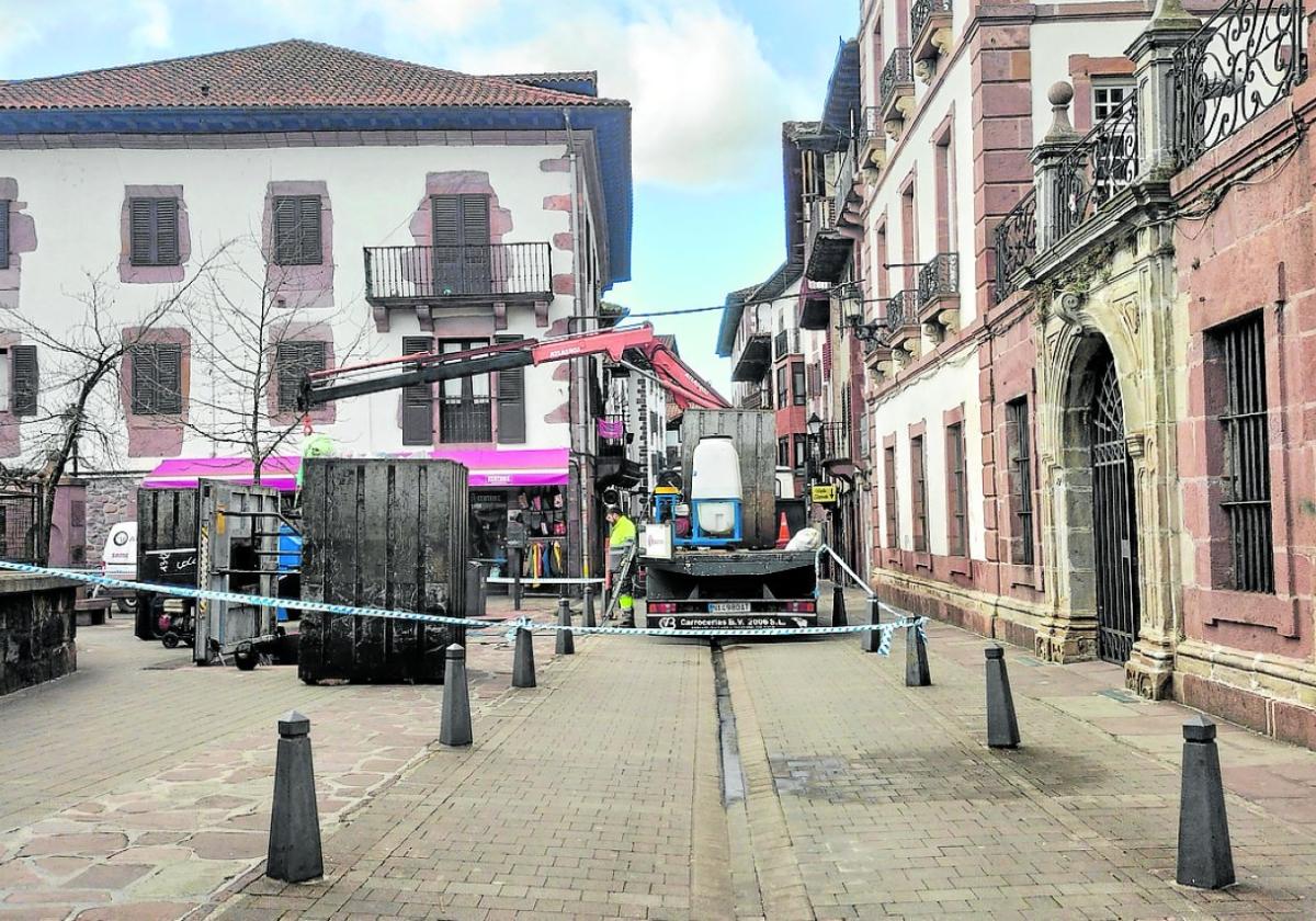 Limpieza de contenedores soterrados