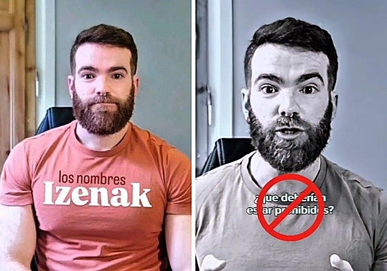 El influencer guipuzcoano Beñat Olea: «Algunos nombres en euskera son mágicos, pero otros deberían estar prohibidos»