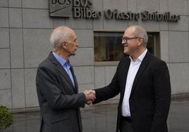 Ibon Aranbarri saluda a Iñigo Alberdi.
