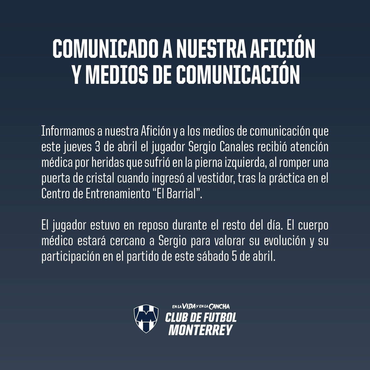 Comunicado del Monterrey