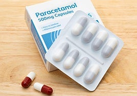 Una caja con cápsulas de paracetamol.