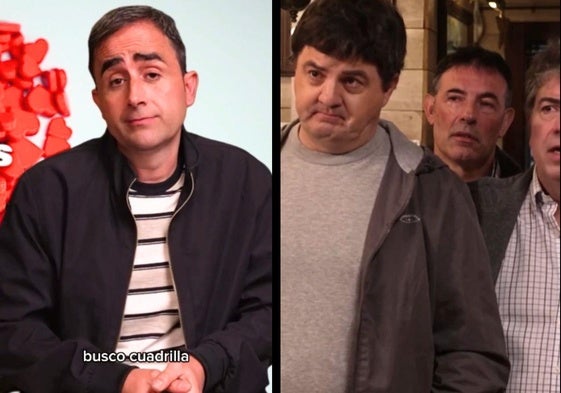 Dos escenas con el pretendiente, Manu, y la cuadrilla vasca.