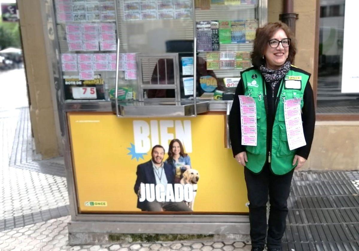 María Jesús, la vendedora de la ONCE que ha repartido cuatro premios de miles de euros el mismo día en San Sebastián