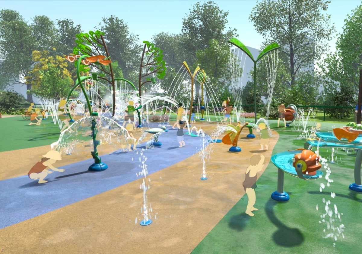 Arrancan las obras en Atsobakar del futuro Parque del Agua sin profundidad, uno de los más grandes de Euskadi