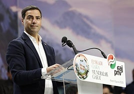 Pradales en el Aberri Eguna en Bilbao.