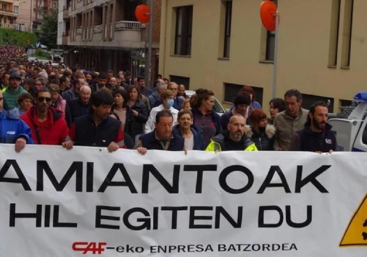 Manifestación por los afectados por el Amianto