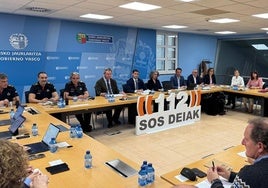 Imagen de la reunión del Consejo Asesor del LABI, esta tarde en Bilbao.