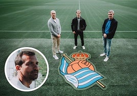 De Paula, por un lado, y Alberto, Rekarte y Aranzabal en Anoeta