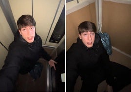 La mala suerte de un vecino que se quedó atrapado con la basura en el ascensor durante el apagón: «Lo que olerá...»