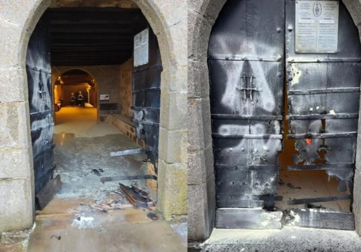 Albaola comienza a construir la réplica de la puerta de Aralar que se instalará el 15 de junio en el Santuario