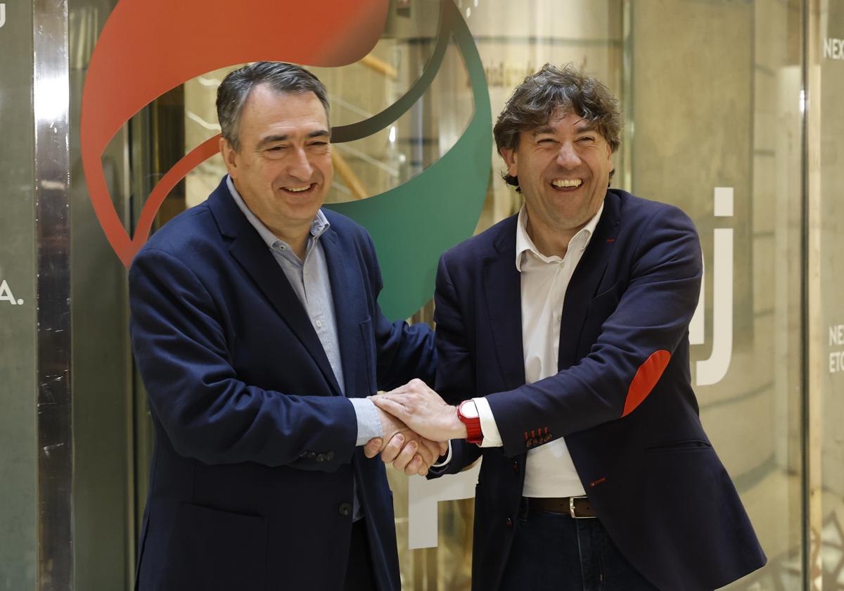 Esteban y Andueza aparcan sus diferencias sobre el TAV y el nuevo estatus en su primera cita