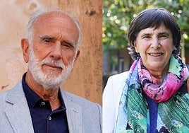 Los premiados Alfonso Aijón e Idoia Solares.