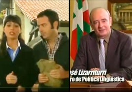 Dos escenas del vídeo sobre el tercer idioma vasco difundido por Isabel Díaz Ayuso.