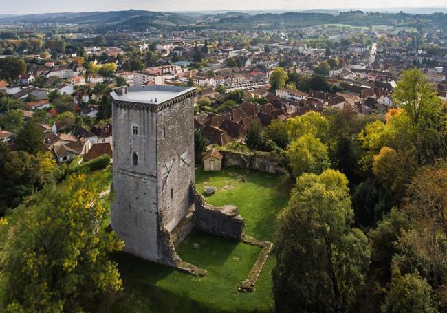 Vista aérea del Château Moncade o Castillo de Moncade.