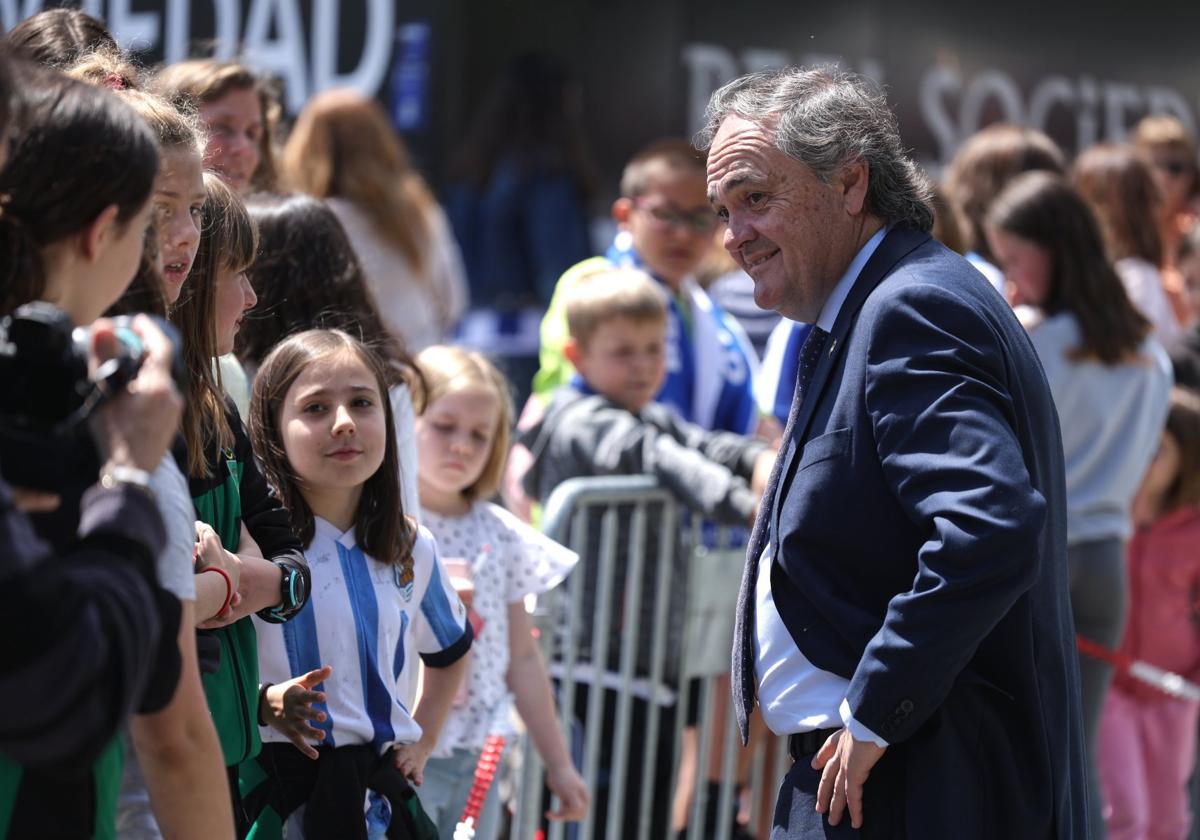 Aperribay, sonriente ayer en Zubieta.