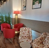 Interior del nuevo local ampliado de The Goods Café Bakery, en Irun.