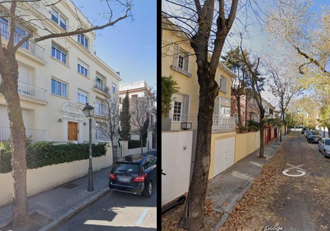 Dos calles del barrio El Viso de Madrid.