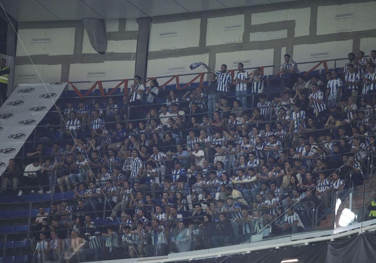 La afición de la Real, en el partido del Bernabéu de la pasada campaña.