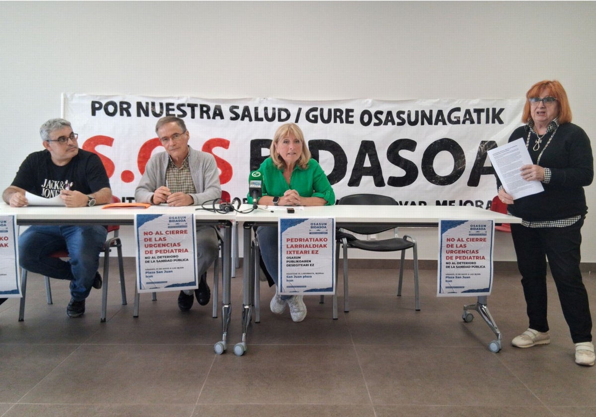 Igor Medrano, Manel Ferrán, Mariaje Alfonso y Shole Agirre, este miércoles en rueda de prensa.