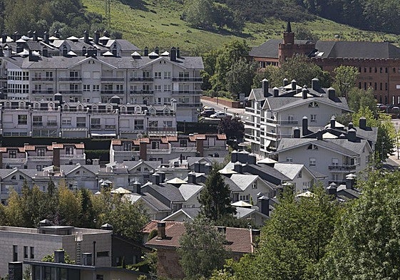 Algunas viviendas en el barrio de Berio en San Sebastián.