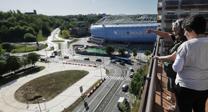 La rotonda que ya no lo es junto al estadio: ¿una explicación?