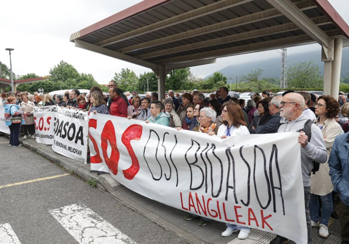 Concentración de trabajadores del Comarcal