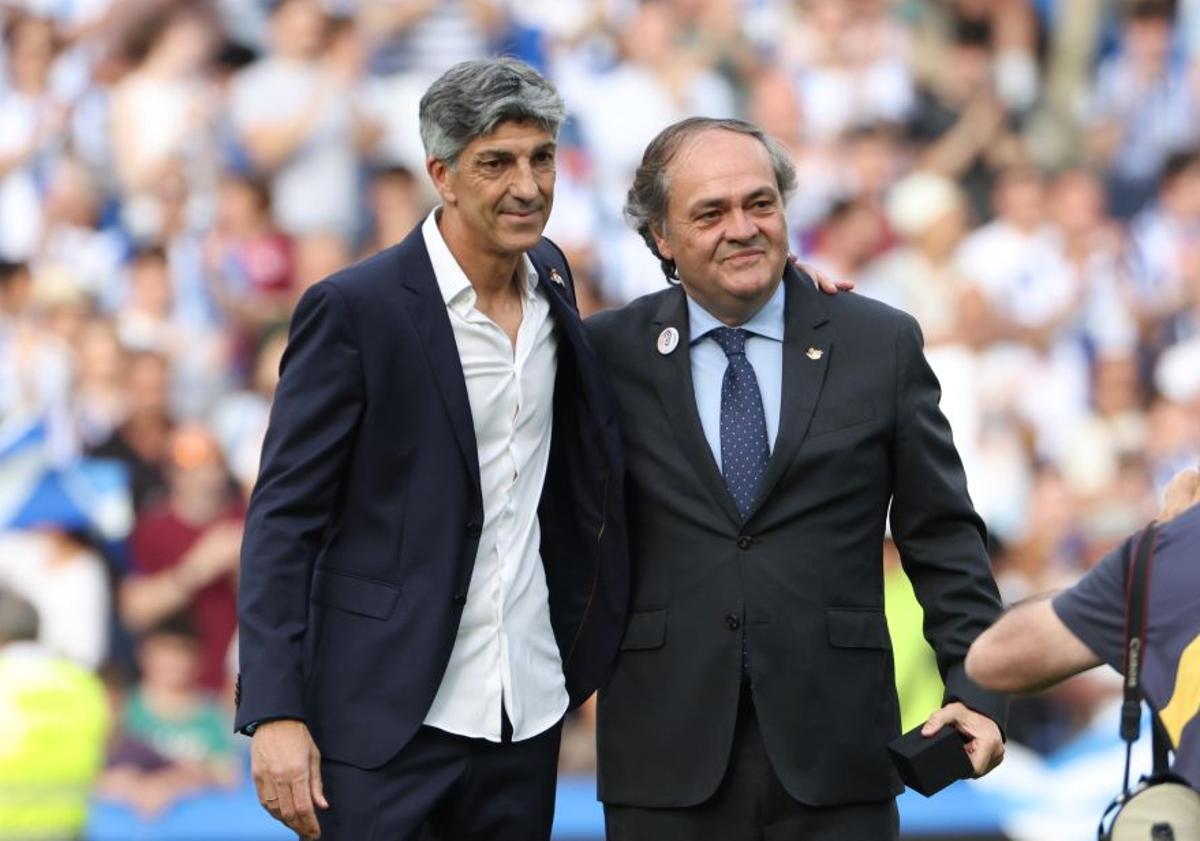 Imagen principal - Agur al Reale Arena: Bultzada pide a la Real Sociedad «respetar el nombre de Anoeta»
