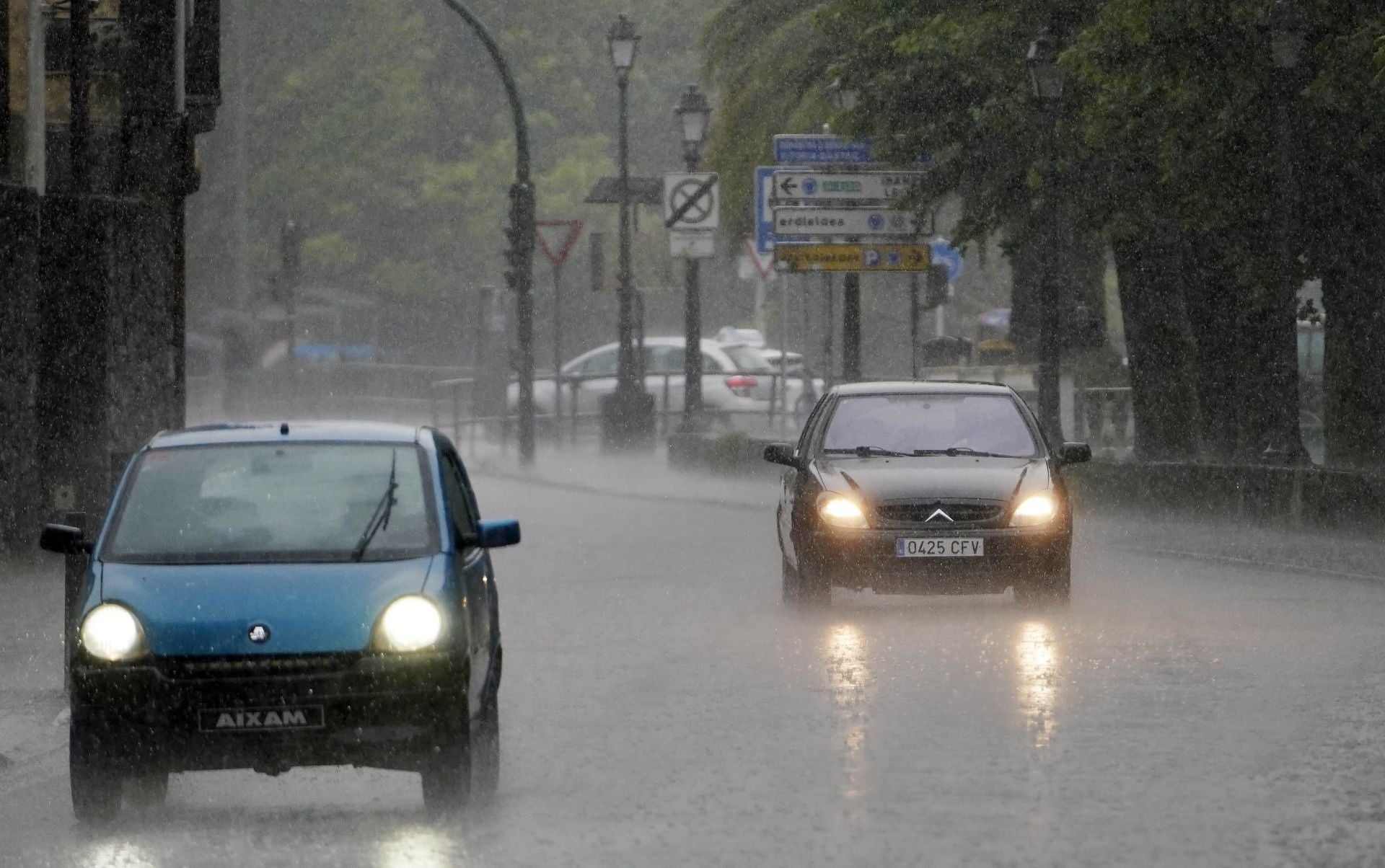 Las fuertes lluvias azotan Gipuzkoa