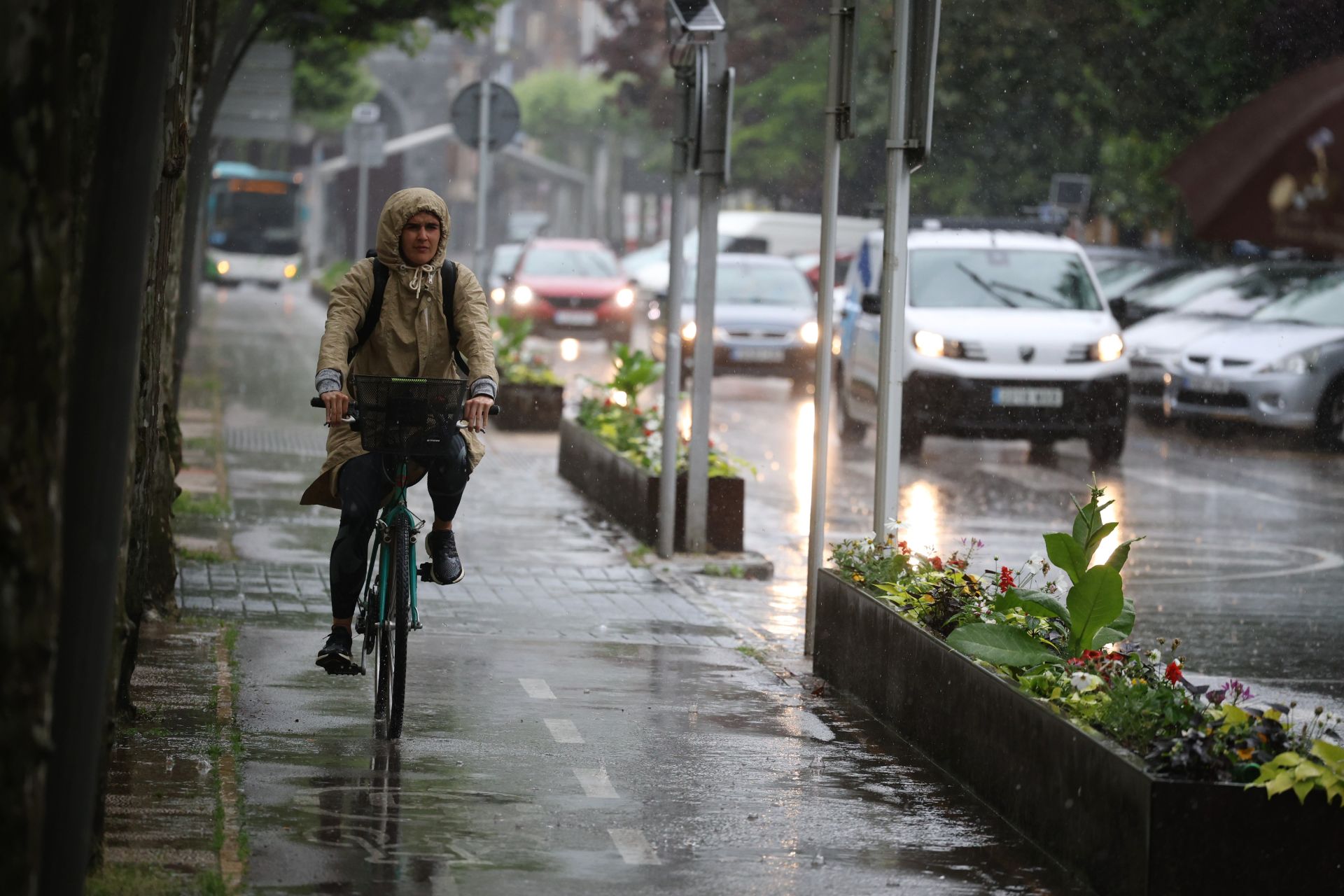 Las fuertes lluvias azotan Gipuzkoa