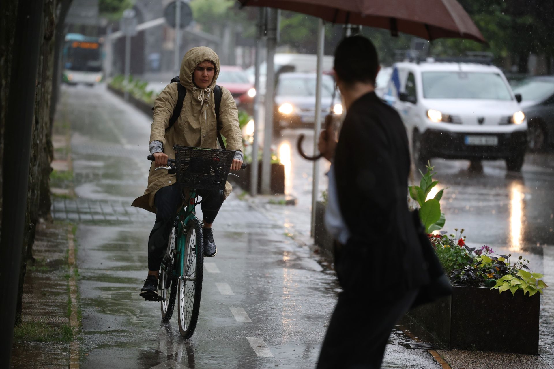 Las fuertes lluvias azotan Gipuzkoa
