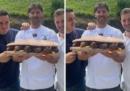 Lucas Eguibar enseña a preparar su «pequeño bocata para campeones»