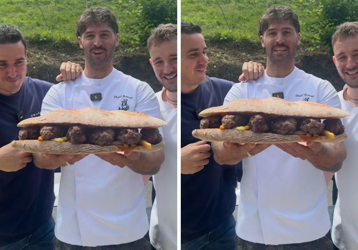 Lucas Eguibar enseña a preparar su «pequeño bocata para campeones»