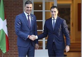 Pedro Sánchez e Imanol Pradales se han reunido este miércoles en la Moncloa.
