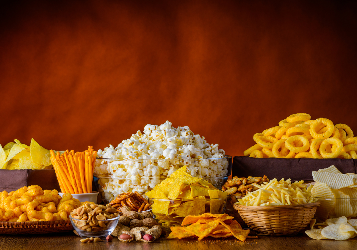 Diferentes snacks.