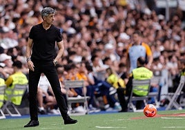 Imanol, en su partido de despedida en el Santiago Bernabéu