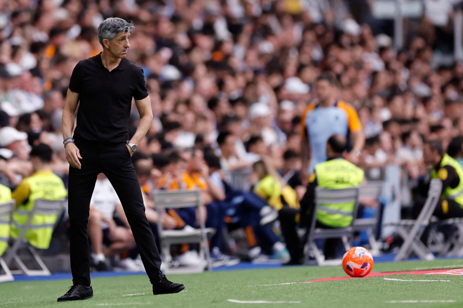 Imanol, en su partido de despedida en el Santiago Bernabéu