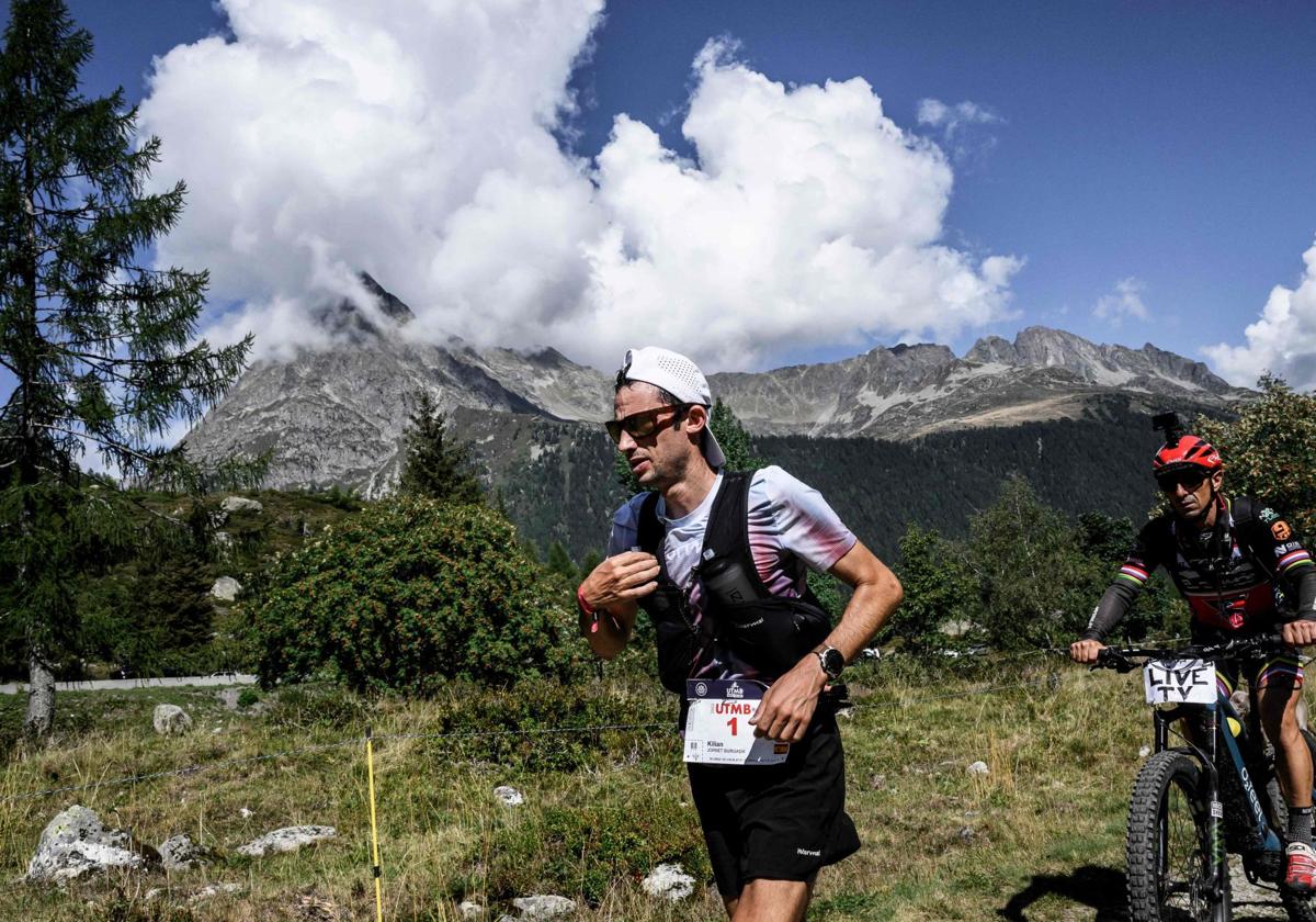 Kilian Jornat durante el Ultra Trail du Mont Blanc.