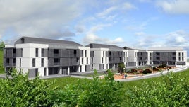 Fotomontaje de la promoción residencial prevista en Illarra antes de la sentencia.