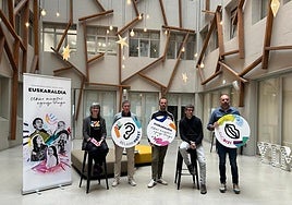 Irati Iciar, Aitor Aldasoro, Jon Kobeaga, Javier Arakama y David Aire, en la valoración de hoy.