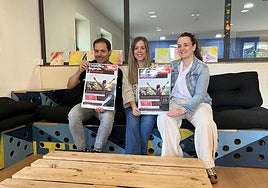 Asier Gorostegi, Sandra Caballero e Irati Redondo, en la presentación del curso.