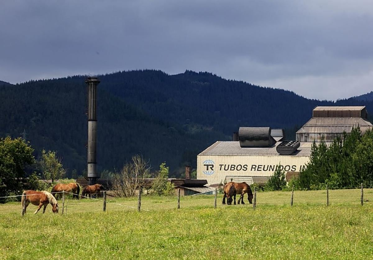 Exterior de la planta de Tubos Reunidos en Amurrio