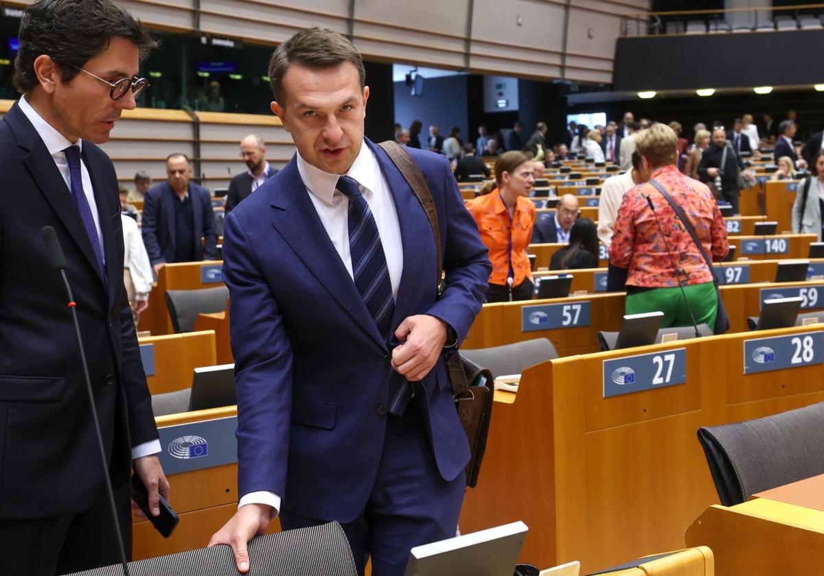 El ministro polaco Szlapka, ayer en el Parlamento Europeo.