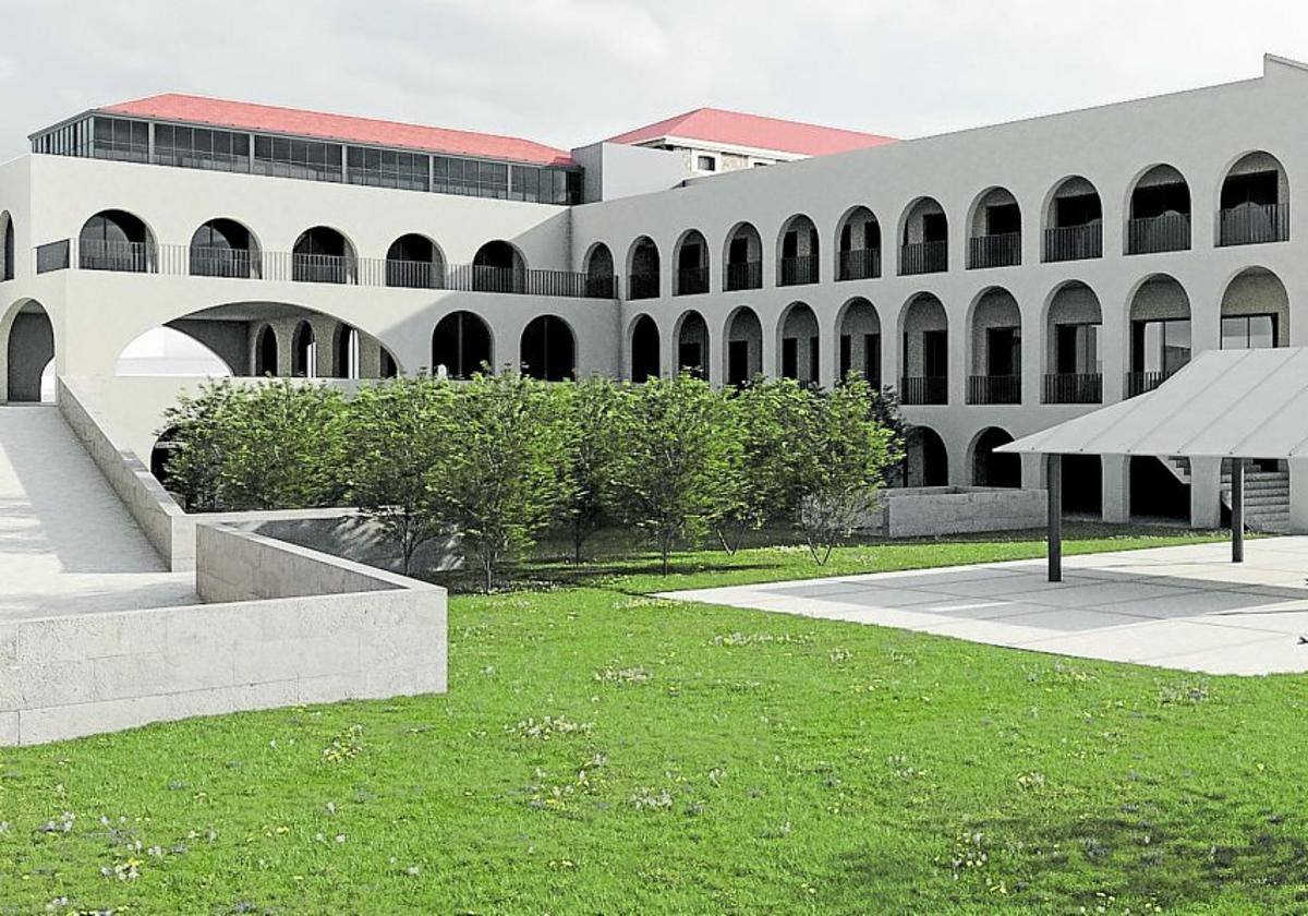 Maqueta del futuro hotel.